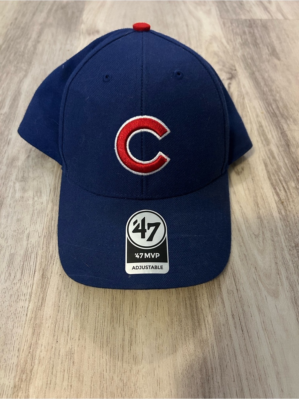 47 Kids Chicago Cubs Navy Baseball Cap with Red C